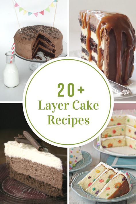 Double Layer Cake Recipes, Recipe For Cakes Homemade, Cookie Layer Cake Recipe, Birthday Cake Recipes For Men, Unique Layer Cakes, Cake Recipes Layer, 3 Layer Cake Birthday, Anniversary Cake Recipes, Square Layer Cake