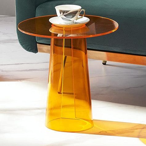 Amazon.com - Modern Style Colored Acrylic Table Orange Color (15x15x15''H) - Tables Acrylic Furniture Decor, Night Stand Table, Furniture Modern Design, Acrylic Side Table, Lucite Table, Acrylic Coffee Table, Orange Table, Acrylic Furniture, Cafe Table