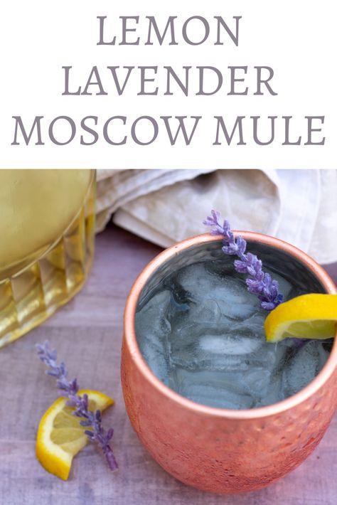 Vodka Lavender Cocktail, Lavender Infused Vodka, Lavender Mule, Lemonade Cocktails, Lavender Drink, Lavender Cocktail, Vodka Wine, Moscow Mule Recipe, Lavender Recipes