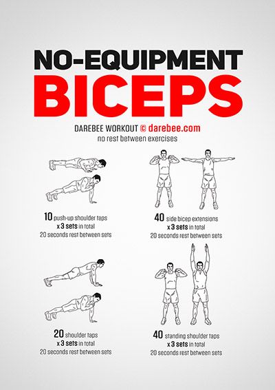 DAREBEE Workouts Bicep Workout Men No Equipment, Biceps No Equipment, Superhero Workout, Equipment Workout, Bodybuilding Workouts Routines, Trening Sztuk Walki, Gym Workouts For Men, Fitness Routines, Calisthenics Workout