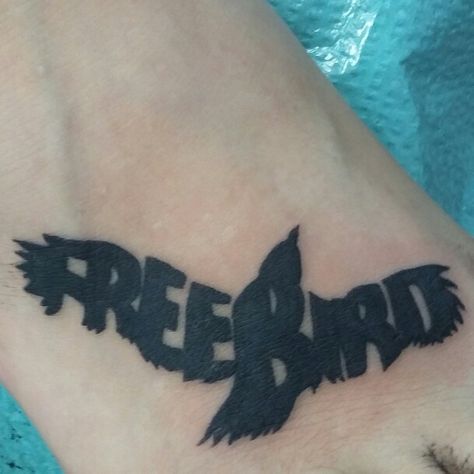 FREEBIRD TATTOO ❤ Freebird Tattoo Lynyrd Skynyrd, Freebird Tattoo, Free Bird Quotes, Lynyrd Skynyrd Tattoo, Free Bird Tattoo, Best Tattoo Ideas For Men, Lynyrd Skynyrd Band, Bird Quotes, Trending Tattoo