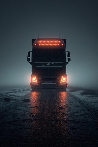 Photo front view of truck in low lights | Premium Photo #Freepik #photo Truck Photography, Dark Images, Automotive Photography, Car Posters, Car Photography, Front View, Premium Photo, Low Lights, Trucks