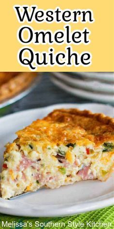 Western Omelette Quiche, Western Omelet Quiche, Quiche Chorizo, Western Omelette, Breakfast Quiche Recipes Easy, Easter Brunch Ideas, Telur Dadar, Breakfast Quiche Recipes, Baked Breakfast Recipes