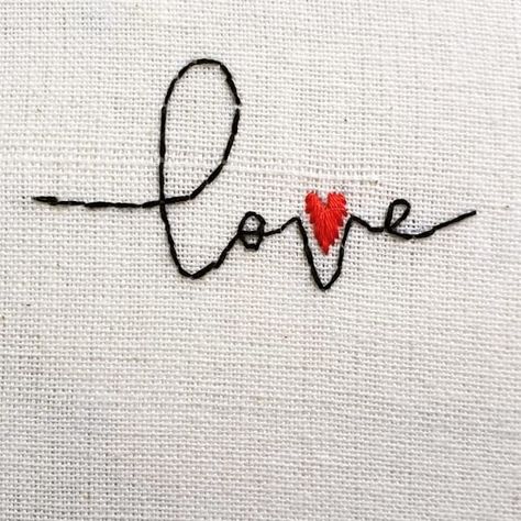 Clothes Embroidery Diy, Simple Hand Embroidery Patterns, Embroidery Hearts, Diy Embroidery Designs, Embroidery Tshirt, Basic Embroidery Stitches, Pola Sulam, Embroidery On Clothes, Embroidery Designs Fashion