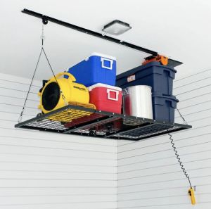 Bike Lift, Tire Storage, Garage Organisation, Garage Lift, Overhead Garage Storage, Garage Storage Racks, Overhead Garage, Garage Tool Storage, Ceiling Storage