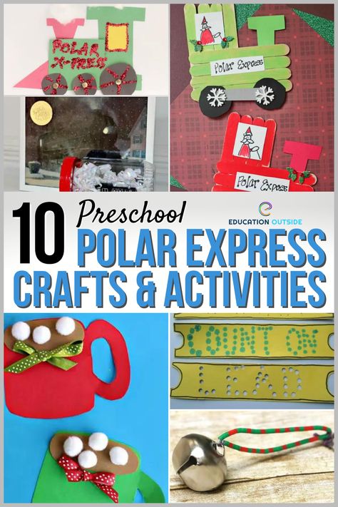 Polar Express Week Preschool, Polar Express Party Ideas School, Polar Express For Preschool, Polar Express Theme Preschool, Polar Express Ideas For School, Polar Express At Home, Polar Express Kids Crafts, Polar Express Preschool Crafts, Polar Express Crafts For Kindergarten