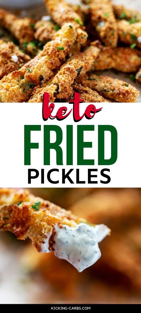 Gluten Free Fried Pickles, Keto Fried Pickles, Easy Fried Pickles, Unique Appetizers, Desserts Keto, Keto Recipes Ketogenic, Fried Pickles, Keto Brownies, Comfort Dishes