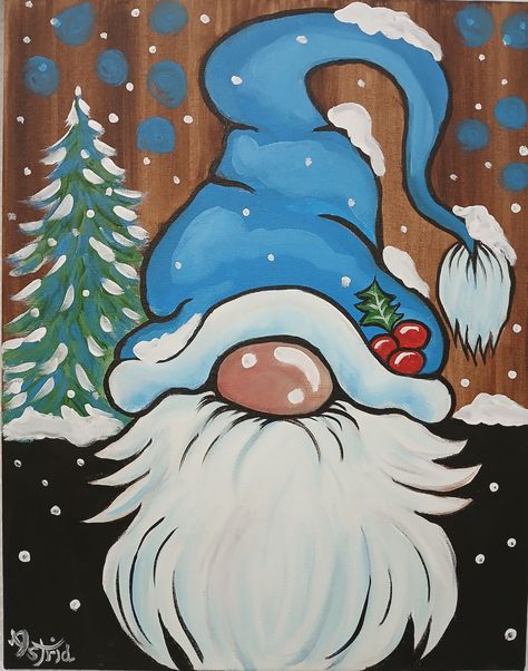 Book now for Paint Nite: Blue Christmas Gnome with Astrid Art on 12/08/2024 at 1754 Hwy 7 Lindsay , ON. Earn 10 Loyalty Reward points for every ticket! Paint A Gnome Canvas, Gnome Window Painting, Winter Gnome Craft, Christmas Paintings Canvas, Paint And Sip Christmas Ideas, Fun Things To Paint On, Gnome Paintings On Canvas, Winter Paint Night Ideas, Grinch Christmas Painting