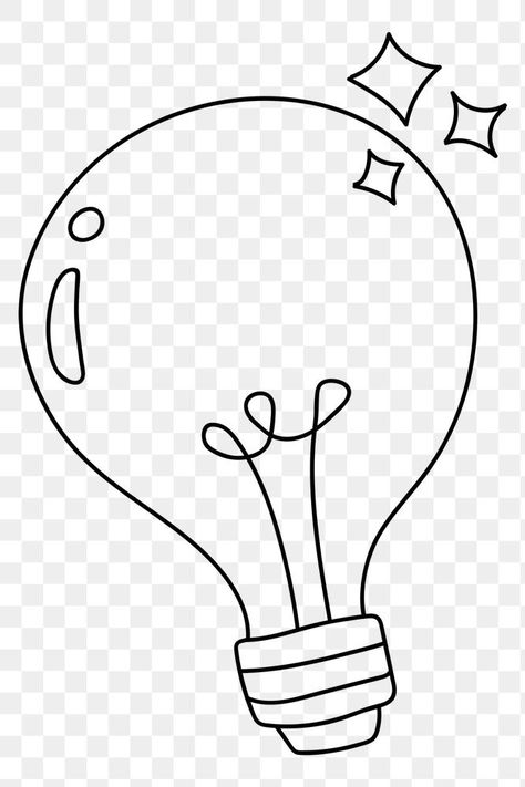 Light Bulb Doodle, Bulb Doodle, Bulb Png, Bulb Clipart, Bulb Drawing, Light Bulb Drawing, Journal Drawings, Old Lights, Dot Journals