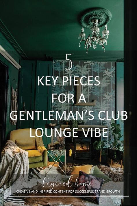 Gold Lounge Ideas Living Rooms, Gentlemans Living Room, Gentleman's Club Interior, Mens Club Decor, Gentleman Lounge Interior Design, Speakeasy Office Decor, Speakeasy Lounge Ideas, Gentleman's Club Decor, Gentlemen’s Lounge