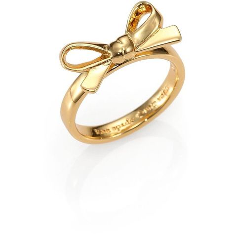 Kate Spade New York Bow Ring ($48) ❤ liked on Polyvore featuring jewelry, rings, accessories, bijoux, gold, kate spade ring, kate spade, bow jewelry, kate spade jewelry and bow ring Preppy Life, Preppy Jewelry, Rings Accessories, Gold Girl, Bow Ring, Bow Jewelry, Jewelry Essentials, Jewelry Lookbook, Spade Jewelry