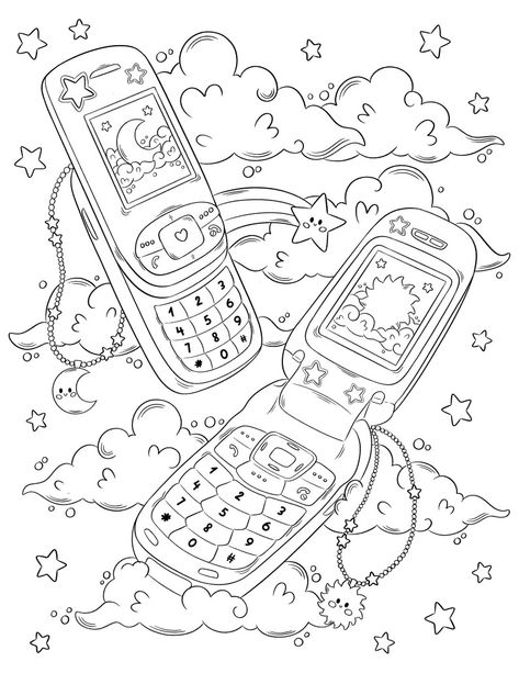 Aesthetic Pictures To Color Printable, French Coloring Pages, Alt Coloring Pages, Wlw Coloring Pages, Coloring Pages Aesthetic Coquette, Coquette Coloring Page, 2000s Coloring Pages, Colouring Book Ideas, Coloring Book Pages Aesthetic