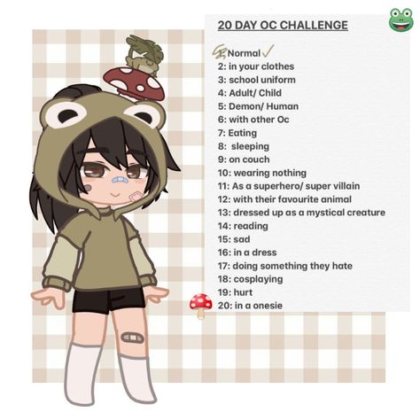 30 Day Gacha Oc Challenge, 20 Day Oc Challenge Gacha Club, Day Oc Challenge, Gacha Bases, 30 Day Art Challenge, Oc Creator, 30 Day Drawing Challenge, Oc Challenge, Oc Stuff