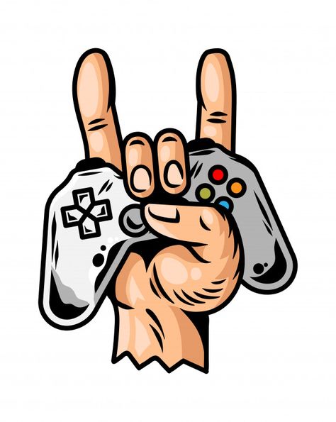 Hand which keep modern gamepad joystick ... | Premium Vector #Freepik #vector #vintage Acab Tattoo, Rock Sign, Game Wallpaper Iphone, Retro Gaming Art, Posca Marker, Illustration Story, Gaming Wallpapers, Dessin Adorable, Game Logo