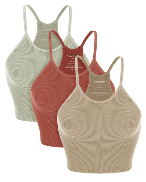 PRICES MAY VARY. Lightweight & Naked Feeling: This womens crop tank top is made of quality 80% nylon, 20% spandex fabric, super soft, lightweight, breathable, skin-friendly, durable and stretchy. Perfect chioce for your daily wear and workout. Fashion Style: Cropped length, ribbed kint design for a trendy exercise crop top look. The strap crop top for women is designed with the minimum number of seams for a more comfortable fit and increased mobility. Easy To Match: Basic casual camisoles for wo Avant Garde, Fashion Sophisticated, Classy Edgy, Edgy Classic, Straight Leg Jeans Outfits, Influencer Style, Crop Top For Women, Wardrobe Fashion, Trend Forecast