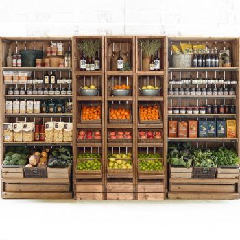 Grocery-shelving-with-veg-feature-615px Farm Store Decor, Store Shelving, Cube Shelving, Fruit And Veg Shop, Deli Shop, Shelving Display, Shop Shelving, Vegetable Shop, Grocery Store Design