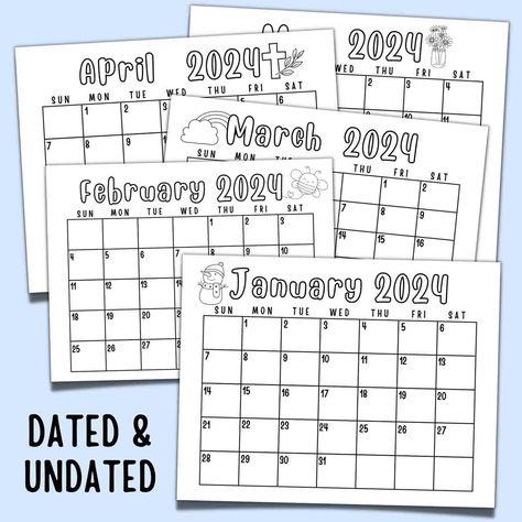 Kindergarten Calendar, Preschool Calendar, Student Calendar, Free Printable Calendar Templates, Gratis Printables, Santa Letter Printable, Calendar For Kids, Coloring Calendar, School Calendar