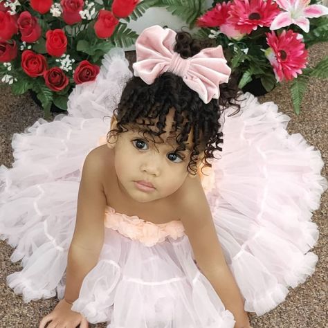 1st Birthday Hairstyles Girl Black, Two Year Old Birthday Hairstyles, Flower Girl Hairstyles Black Kids, Curly Hairstyles Babygirl, Princess Toddler Photoshoot, 1st Birthday Girl Photoshooting Black, Wedding Hairstyles For Girls, Kids' Hairstyles, Kids Hairstyles For Wedding