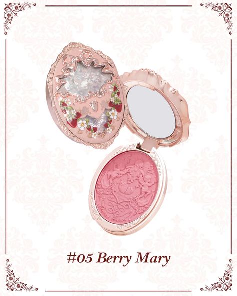 Flower Knows Strawberry Rococo, Strawberry Rococo, Antique Medallion, Stippling Brush, Flower Knows, Cruelty Free Brands, Misty Rose, Blush Flowers, Shell Pattern