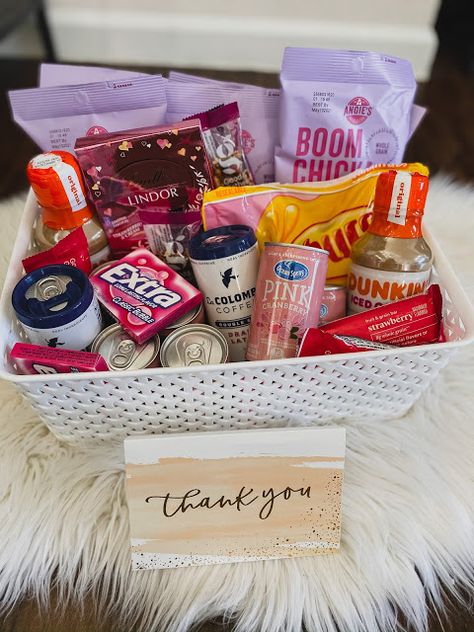 Macchiatos & Confetti : NURSES BASKET DIY Nurses Week Gift Basket Ideas, Nurses Basket, Nurse Basket, Nursing Basket, Nurse Gift Baskets, Labor Nurse Gift, Thank You Nurse Gifts, Pink Gift Basket, Best Gifts For Nurses