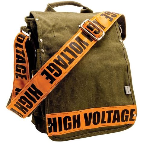 Ducti ''High Voltage'' Messenger Bag, Orange (€47) ❤ liked on Polyvore featuring bags, messenger bags, orange, long bags, orange messenger bag, brown bag, pocket bag and courier bag Caution Tape, Silly Clothes, Estilo Real, Think Geek, Utility Bag, Yokai Watch, Canvas Messenger Bag, New Rock, 영감을 주는 캐릭터