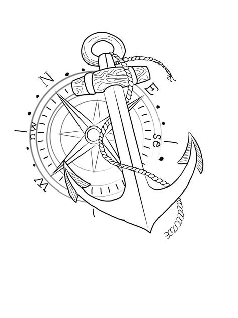 Compass Coloring Page, Map Compass Tattoo, Venom Tattoos, Compass Tattoo Drawing, Banner Design Drawing, Anchor Sketch, Compass Tattoos Arm, Compas Tattoo, Anchor Compass Tattoo