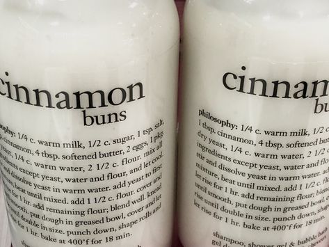 philosophy cinnamon bun shampoo and conditioner | acs Vanilla Latte, Rory Gilmore, Warm Milk, Cinnamon Buns, Dry Yeast, Winter Time, Shower Gel, Buns, Lana Del Rey