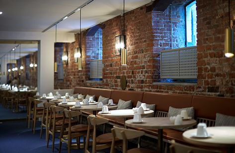 The breakfast restaurant at Copenhagen Strand in Nordic design Chairs Restaurant, Tribeca Nyc, Restaurant Tables And Chairs, Vintage Menu, Lunch Room, Family Restaurants, Restaurant Chairs, Restaurant Tables, Authentic Living