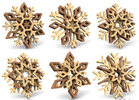 Laser Patterns Design, Scroll Saw Snowflake Pattern, Christmas Laser Projects, Laser Gift Ideas, Xtool S1 Project Ideas, Christmas Laser Cut Ideas, Laser Cut Christmas Decorations, Laser Cut Gifts, Lasercut Ideas