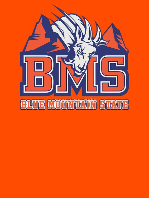 "BMS - Blue Mountain State" T-shirt by crawler-arts #Aff , #sponsored, #Mountain, #Blue, #BMS, #State Blue Mountain State, Logo Search, Blue Mountain, To Share, Art Drawings, Football, ? Logo, Halloween, Fashion Design