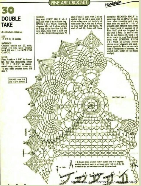 Crochet Thistle, Magic Crochet, Doily Pattern, Crochet Doily Diagram, Filet Crochet Charts, Pineapple Crochet, Crochet Table Runner, Crochet Magazine, Crochet Doily Patterns