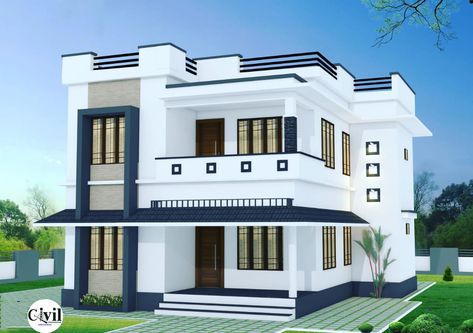 1650 Sq Ft 3BHK Beautiful Double Floor House And Free Plan - Engineering Discoveries Dekorasi Bohemia, Two Story House Design, 2 Storey House Design, House Roof Design, Affordable House Plans, House Balcony Design, Small House Front Design, Small House Design Exterior, Two Story House