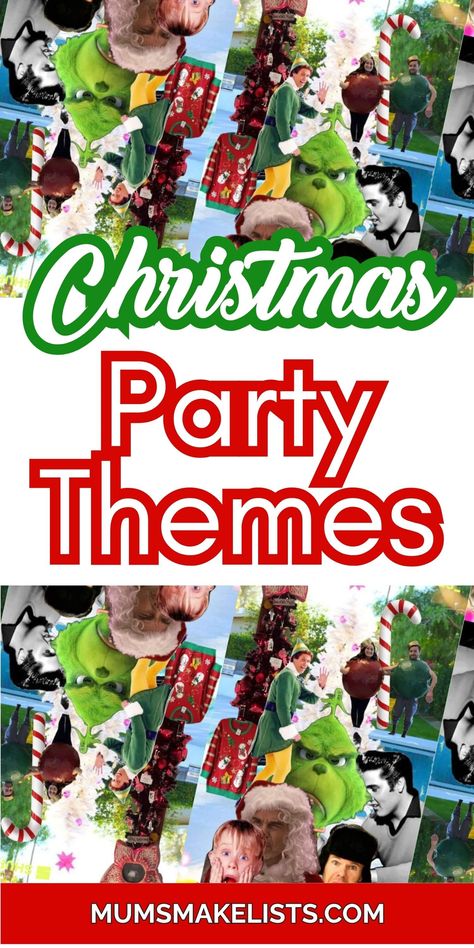 Hosting a holiday bash? Our guide to fun Christmas party themes includes unusual Christmas themes, themed Christmas party ideas for families, and Christmas party ideas for large groups. From small group Christmas party ideas to holiday party themes, these Christmas themed parties for adults will make your event unforgettable. Get ready for the best fun Christmas themes party of the year! 🎁 #FunChristmasPartyIdeas #HolidayPartyThemes #PlanningChristmas Christmas Themed Party Games, Big Christmas Party Ideas, Teacher Christmas Party Ideas, Fun Christmas Themes Party, Night Club Themed Party, Themed Christmas Party Ideas Families, Formal Christmas Party Themes, Christmas Party Ideas Adults, Family Christmas Themes Party Ideas