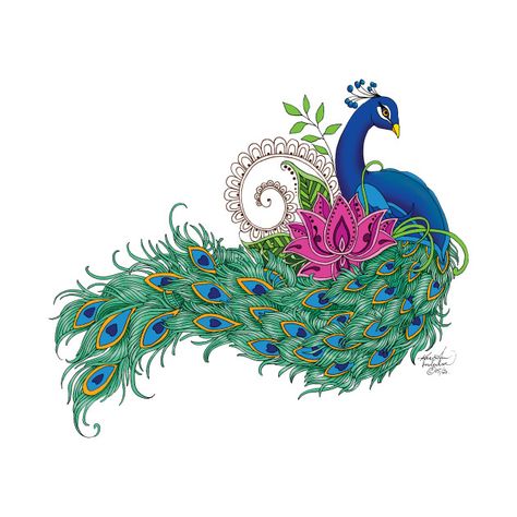 Check out this awesome 'Peacock+and+Lotus' design on @TeePublic! Lotus And Peacock Painting, Love Canvas Painting, Lotus Flower Tattoo Design, Peacock Tattoo, Fish Vase, Peacock Painting, Lotus Design, Flora Fauna, Flower Tattoo Designs