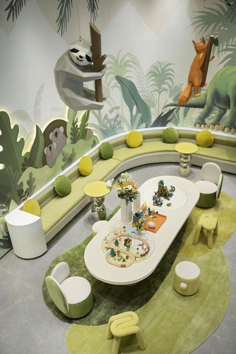 Kids Play Area Indoor, Indoor Playground Design, Kindergarten Interior, Daycare Design, Kids Cafe, Kids Interior Design, Kindergarten Design, Indoor Kids, Kids Bedroom Inspiration