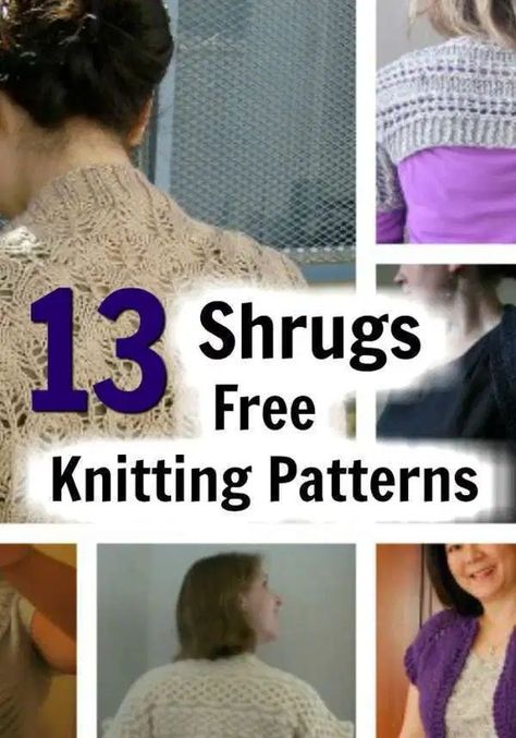 Knitting Patterns – Shrugs to Knit for Mom – Knitting #freeknittingpatterns #knittingpatterns #shrugs Crochet Baby Shrug, Shrug Knitting Pattern, Shrug Crochet, Free Knitting Patterns For Women, Bolero Pattern, Lace Shrug, Crochet Shrug Pattern, Shrug Pattern, Crochet Baby Cardigan