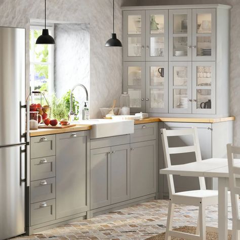 Small Kitchen Ideas Ikea, Kitchen Ideas Ikea, Ikea Kitchen Ideas, Grey Ikea Kitchen, Ikea Kitchen Inspiration, Ikea Metod Kitchen, Ikea Kitchen Planner, Ikea Kitchen Remodel, Ideas Small Kitchen