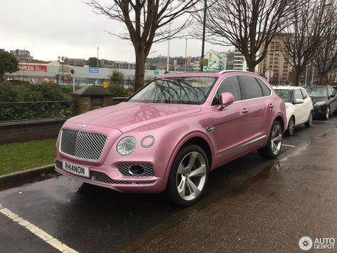 Bentley Bentayga Pink Suv, Bentley Truck, Pink Bentley, Nike Adapt, Dr Car, Bentley Bentayga, Custom Cars Paint, Lux Cars, House Arch Design