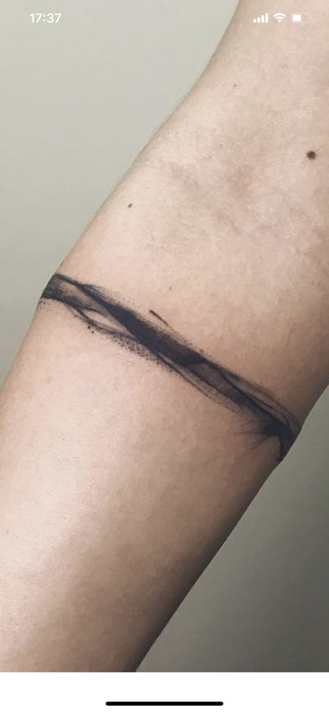 Geometric Wrap Around Tattoo, Abstract Band Tattoo, Ruler Tattoo Arm, Men Bracelet Tattoo, Abstract Minimalist Tattoo, Arm Wrap Tattoo Men, Linear Tattoo Men, Wrist Band Tattoo Men, Red Band Tattoo