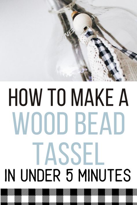 Wooden Tassels, Business Techniques, Beaded Tassels Diy, Tag Signs, Wood Bead Tassel, Tassels Diy, Tassels Tutorials, Patriotic Banner, Wood Beads Diy