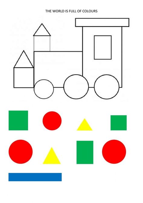 Draw Using Shapes, Using Shapes To Make A Picture, How To Draw School, Back To School Worksheets For Preschool, Drawing With Shapes For Kids, Shapes Activities Preschool Worksheets, Drawings Using Shapes, My School Worksheets For Kids, Color Learning Activities For Toddlers