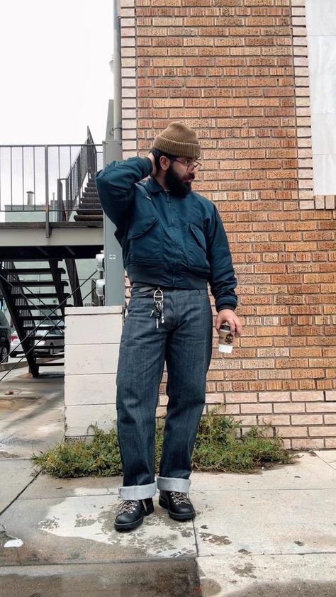 back in LA . . . #ootd#outfit#fashion#style#fitcheck#fit | Instagram Mens Fashion Cold Weather, Men’s Street Wear Look, Men’s Winter Fits, Men’s Outfits Winter, Pacific Northwest Aesthetic Fashion, Men’s Outfit Inspo Fall Winter, Men’s Winter Outfits, Raw Denim Outfit Men, Grandpa Outfit Men