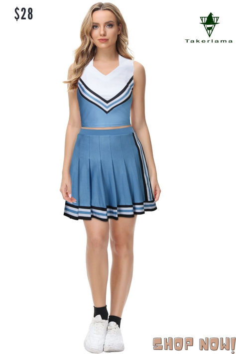 The Princess Diaries Olivia Rodrigo Good4U Cheer Costume Blue Cheerleader Dress-Takerlama Girls Cheerleader Costume, Cheer Costumes, Cheerleader Skirt, The Princess Diaries, Blue Cheer, Cheerleader Costume, Outfits Unique, Cheerleading Uniforms, Cheerleading Outfits