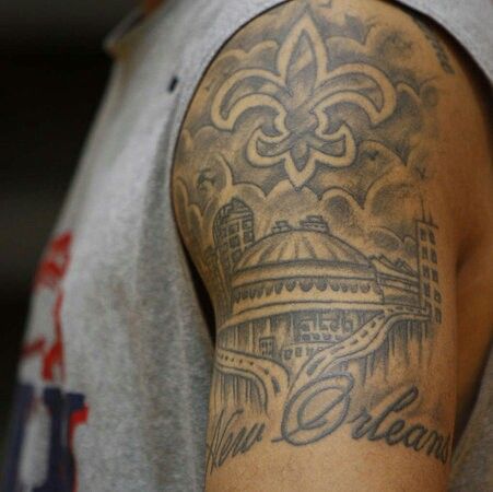 #saints #neworleans #tattoo New Orleans Saints Tattoo Ideas, New Orleans Saints Tattoo, Saints Tattoo New Orleans, Louisiana Tattoo Ideas Men, Louisiana Tattoos, New Orleans Tattoos, Louisiana Tattoo Ideas, New Orleans Tattoo Ideas, Louisiana Tattoo