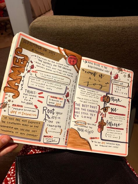 Christian Bujo Ideas, Christian Journal Ideas Creative, Christian Scrapbook Ideas, Bullet Journal Christian, Christian Scrapbooking, Christian Bullet Journal Ideas, Fun Bible Study Ideas, Church Notes Journal Ideas, Bible Bujo