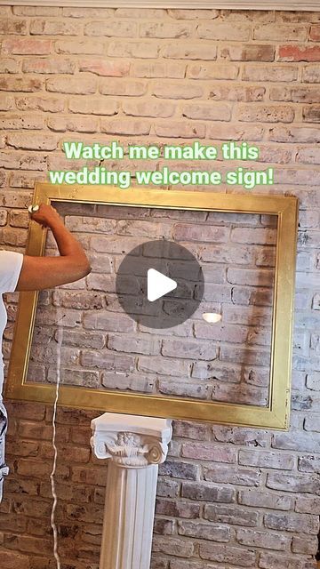 Shante Johnson on Instagram: "When your friend shows up with a frame and says make it a welcome sign for me 😳😳🤣!!!   Me: OK! I'll do what I can !!! And BOOM 💥 THERE WE HAVE IT😝😝  I love  it  when they challenge me!!😊  #welcomesign #thebraxtonaffair  #nolacreationstation #viral #explore #smallbusinessowner #shopsmall #reels #diy #weddingdecor" Picture Frame Welcome Sign, Diy Wedding Welcome Sign Canvas, Marquee Decoration Party, Framed Welcome Sign Wedding, Diy Welcome To Our Wedding Sign, Engagement Signs Ideas Diy, Welcome Sign Ideas Wedding, Diy Welcome Wedding Sign Entrance, Diy Wedding Signage Ideas