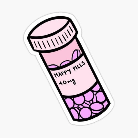 Pill Tattoo, Pharmacy Art, Medical Stickers, Bottle Drawing, Bottle Tattoo, Bullet Journal Ideas Templates, Pill Bottle, American Girl Doll Furniture, Pill Bottles