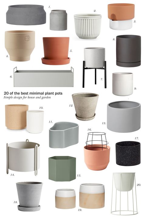 20 of the best minimal plant pots and planters - cate st hill Plant Pot Design, Minimal Plant, نباتات منزلية, Pots And Planters, Plant Decor Indoor, Ceramic Plant Pots, House Plants Decor, Metal Planters, Pot Designs