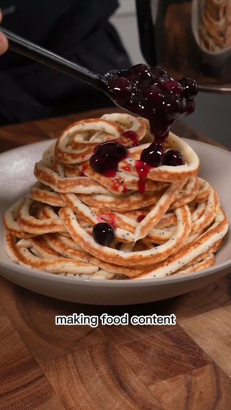 Pancake Noodles Recipe, Pancake Noodles, Pancake Pasta, Chef Competition, Josh Elkin, Food Reels, Special Occasion Food, Food Content, Interesting Recipes