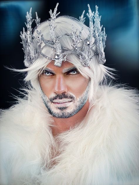 Ice King Crown of Branches Handmade unique unisex any size silver Ice Queen And King Costume, Winter Crown, Ice Outfit, Ice King Costume, Winter Wonderland Costume, Ice Crown, Snow Queen Costume, Cabelo Pin Up, King Costume